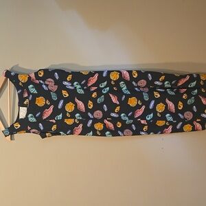 Vintage Spenser Jeremy Colorful Seashell Print 100% SILK Women's Dress 12